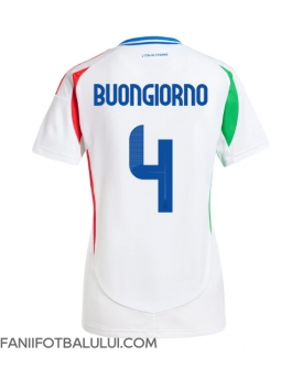 Italia Alessandro Buongiorno #4 Echipament de Fotbal Replică European 2024 Femei Deplasare